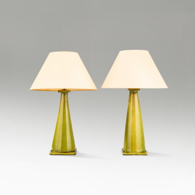 View full screen - View 1 of Lot 178. Paire de lampes.
