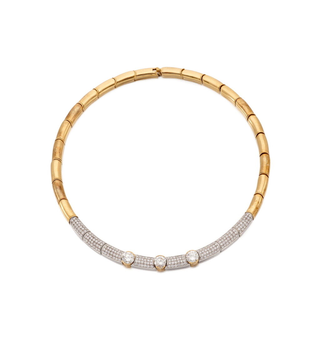 View full screen - View 1 of Lot 126. DIAMOND NECKLACE (COLLANA IN DIAMANTI).