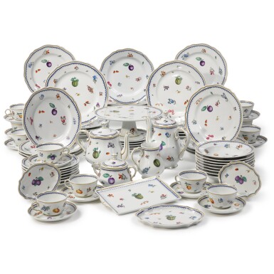 View full screen - View 1 of Lot 46. A Richard Ginori 'Italian Fruit' Pattern Part-Dinner, Tea and Coffee Service, 20th Century.