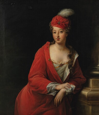 View full screen - View 1 of Lot 11. FRENCH SCHOOL, EARLY 18TH CENTURY | PORTRAIT OF FRANÇOISE-MARIE DE BOURBON, CALLED MADEMOISELLE DE BLOIS, DUCHESSE OF CHARTRES AND ORLÉANS (1677-1749).