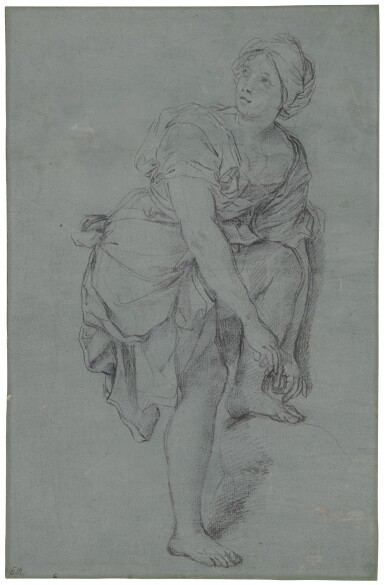 View full screen - View 1 of Lot 70. A Young Woman Tying Her Sandals.