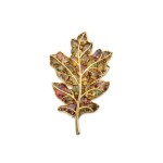 Gold and Zircon Clip-Brooch