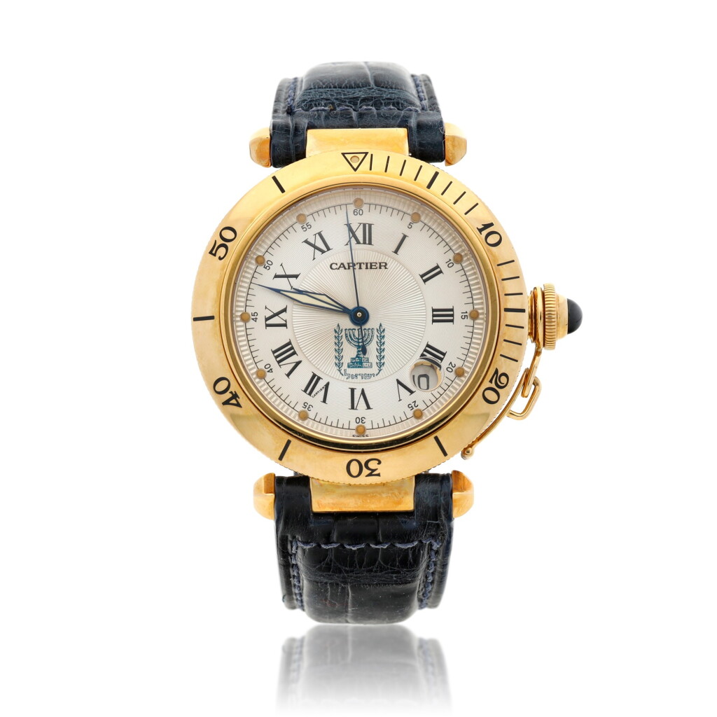 View full screen - View 1 of Lot 144. Reference 1027 Pasha ‘Israel’, A limited edition yellow gold automatic wristwatch with date, Made for the 50th Anniversary of Israel, Circa 1998.