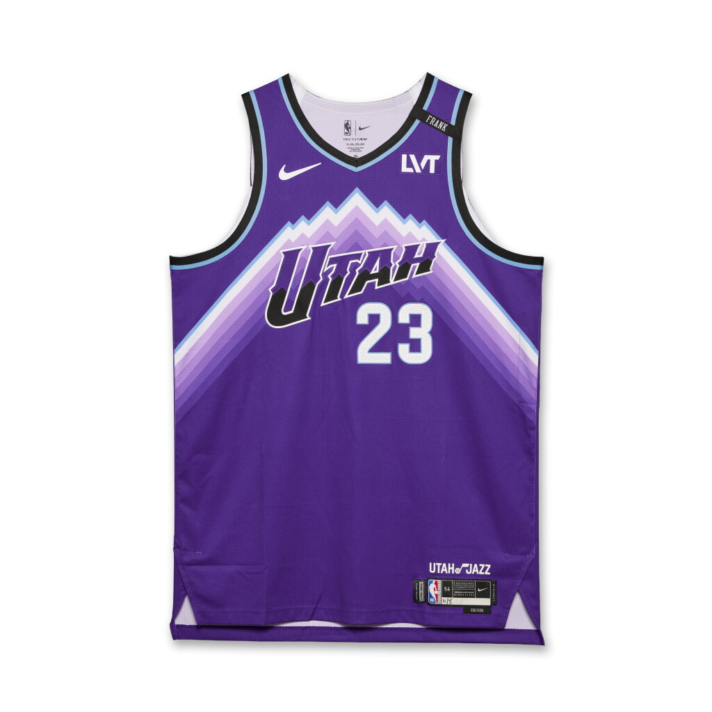 View full screen - View 1 of Lot 41. Lauri Markkanen Utah Jazz 2025-2026 Game Worn Icon Edition Jersey.