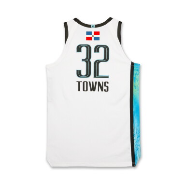 View full screen - View 1 of Lot 44. Karl-Anthony Towns 2026 NBA All-Star Game Media Day Jersey | Dominican Republic Flag Patch.