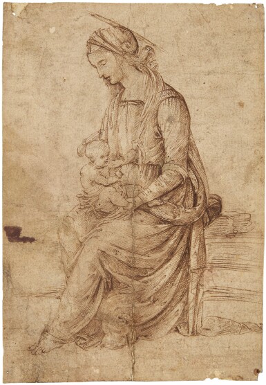 View full screen - View 1 of Lot 17. BERNARDINO DI BETTO DI BIAGIO, CALLED PINTORICCHIO | MADONNA AND CHILD.