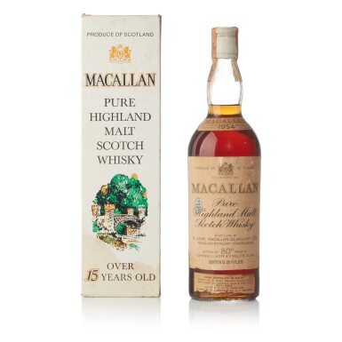 View full screen - View 1 of Lot 2. The Macallan Campbell Hope & King 80 Proof 1954 (1 Bottle 26 2/3 Fl. Oz).