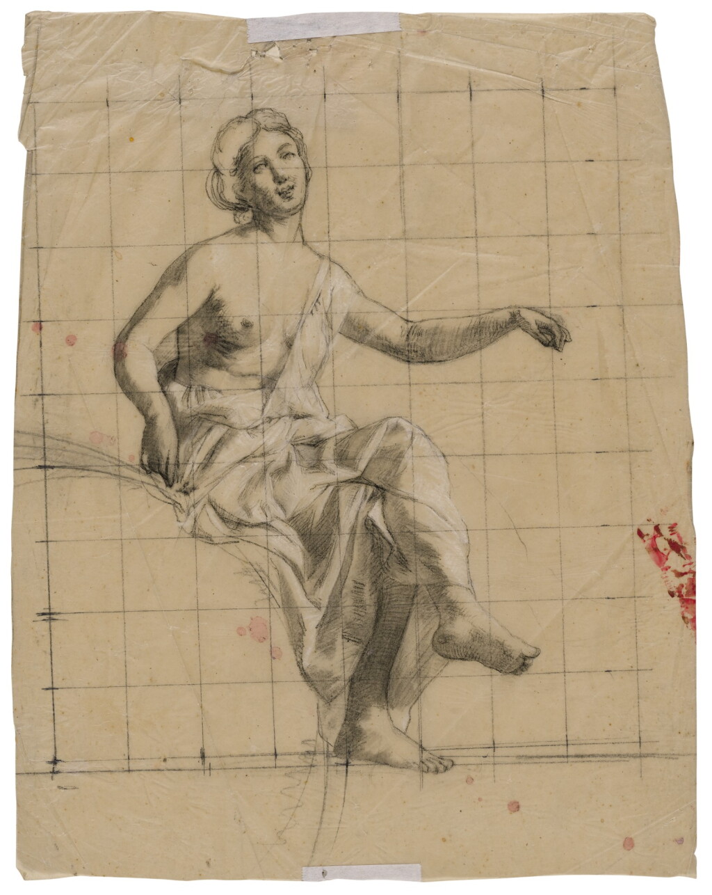 View full screen - View 1 of Lot 315. Study of a Seated Woman.