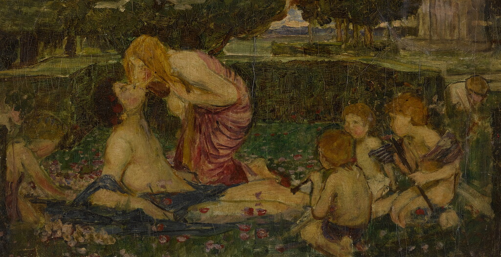 View full screen - View 1 of Lot 2267. Study for the Awakening of Adonis.
