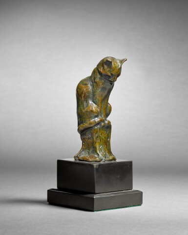 View full screen - View 1 of Lot 83. Chat sur un poteau.