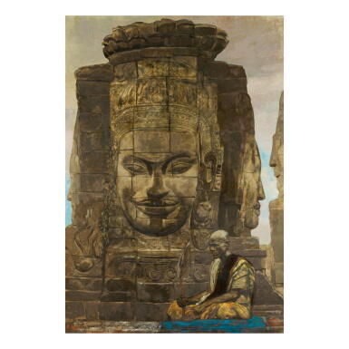 View full screen - View 1 of Lot 15. PAUL JOUVE | MOINE BOUDDHISTE MÉDITANT.