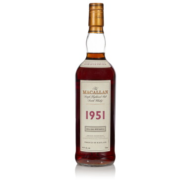 View full screen - View 1 of Lot 10. The Macallan Over 49 Years Old 48.8 abv 1951 (1 BT 75cl).