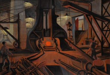 View full screen - View 1 of Lot 38. HARRY KERNOFF, R.H.A. | STEAM-HAMMER, INCHICORE, DUBLIN.