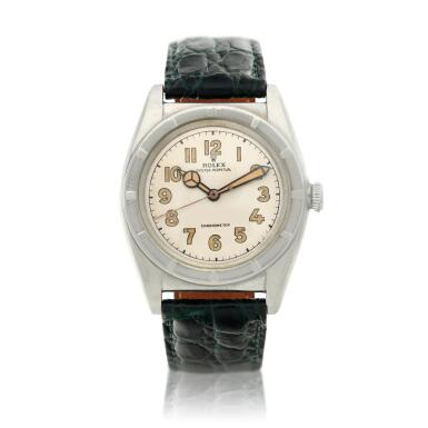 View full screen - View 1 of Lot 166. Reference 3372 Oyster Perpetual 'Bubbleback' A stainless steel automatic wristwatch, Circa 1946.