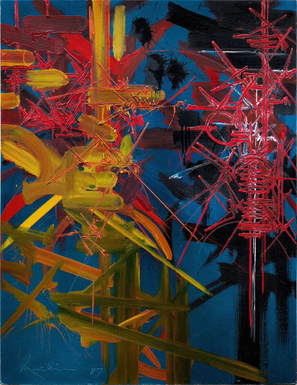 View full screen - View 1 of Lot 139. Georges Mathieu 喬治・馬修 | Chanson Dispersée 絃歌.