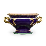 A Minton Majolica two-handled jardinière, circa 1871