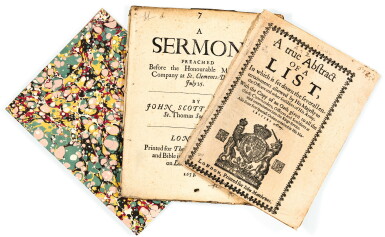 View full screen - View 1 of Lot 89. Civil war pamphlets, 3 volumes, 1642 & 1673.