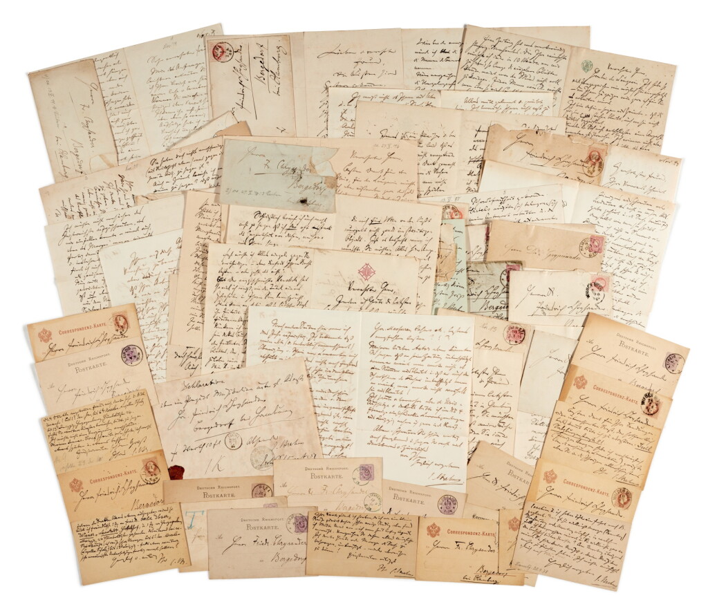 View full screen - View 1 of Lot 21. J. Brahms. Important series of 44 autograph letters signed, to Friedrich Chrysander, mostly unpublished, 1869-1894.