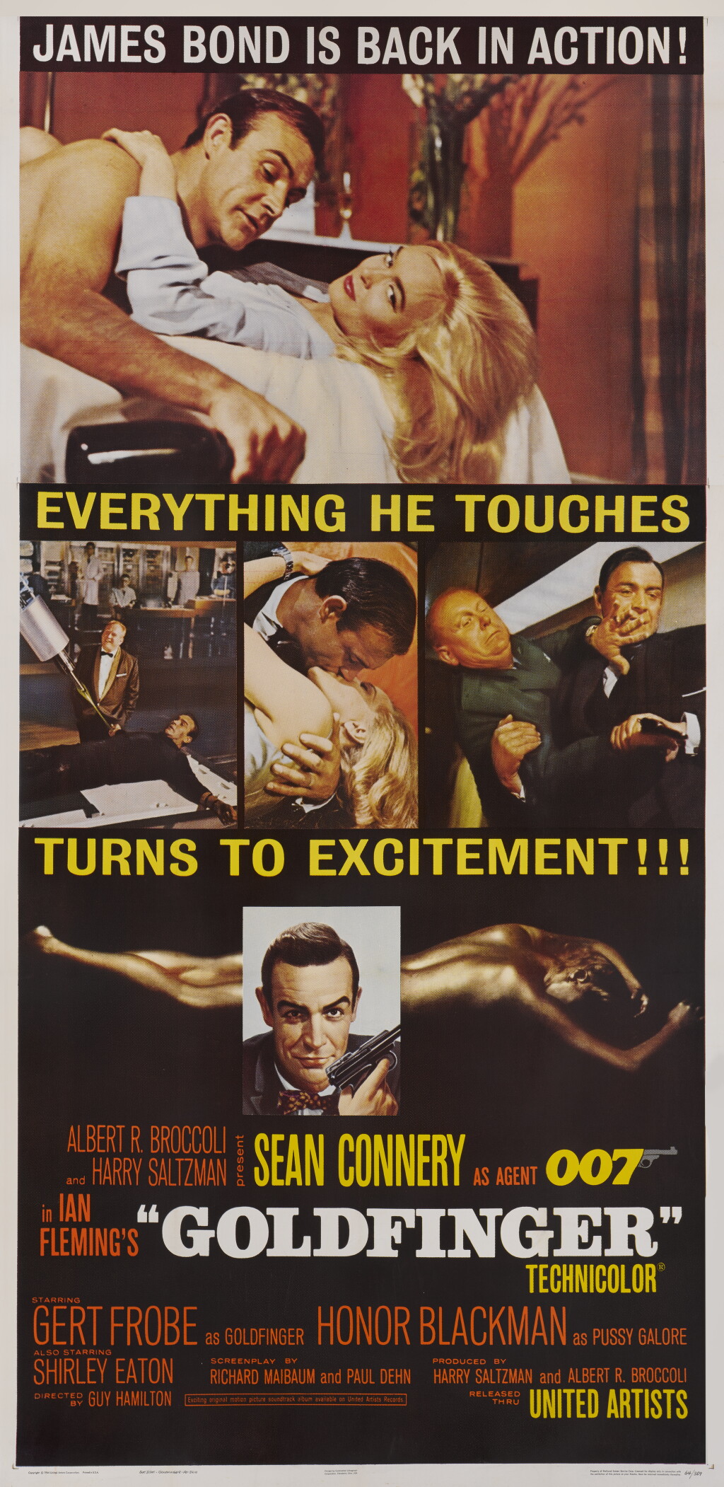 View full screen - View 1 of Lot 156. Goldfinger (1964) Poster, US .