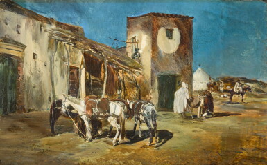 View full screen - View 1 of Lot 13. Halt by an Inn, North Africa.
