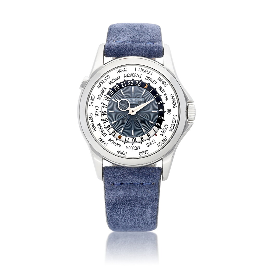 View full screen - View 1 of Lot 2200. Reference 5130 | A platinum world time wristwatch, Circa 2009 | 百達翡麗 | 型號5130 | 鉑金世界時間腕錶,約2009年製 .