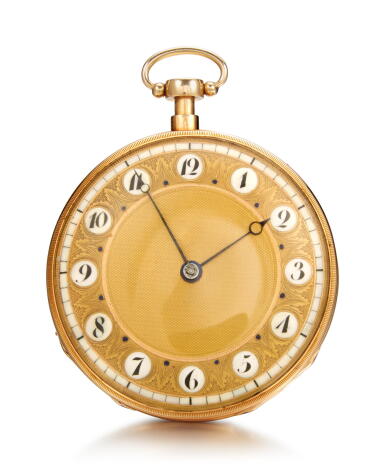 View full screen - View 1 of Lot 1069. LES DUCHENES & FILS | PINK GOLD OPEN FACED MUSICAL AND QUARTER REPEATING WATCH 19TH CENTURY.