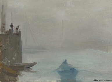 View full screen - View 1 of Lot 76. Foggy Morning - Monhegan.