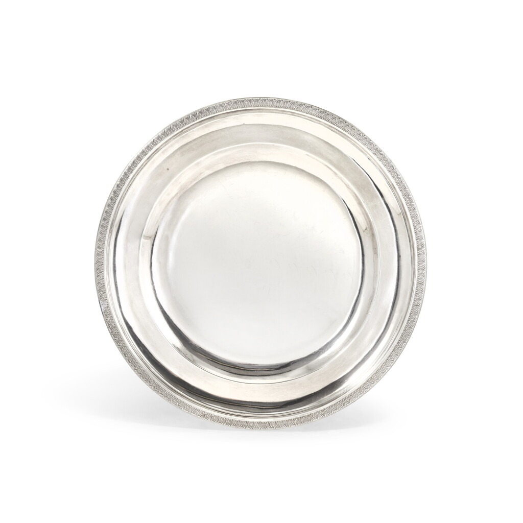 View full screen - View 1 of Lot 88. An Austrian 15 Lothig silver serving dish, maker's mark double struck JB, Vienna, 1818.