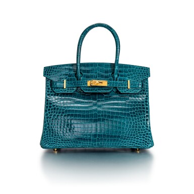 View full screen - View 1 of Lot 8542. Colvert Birkin 30cm in Porosus Crocodile with Gold Hardware, 2019.