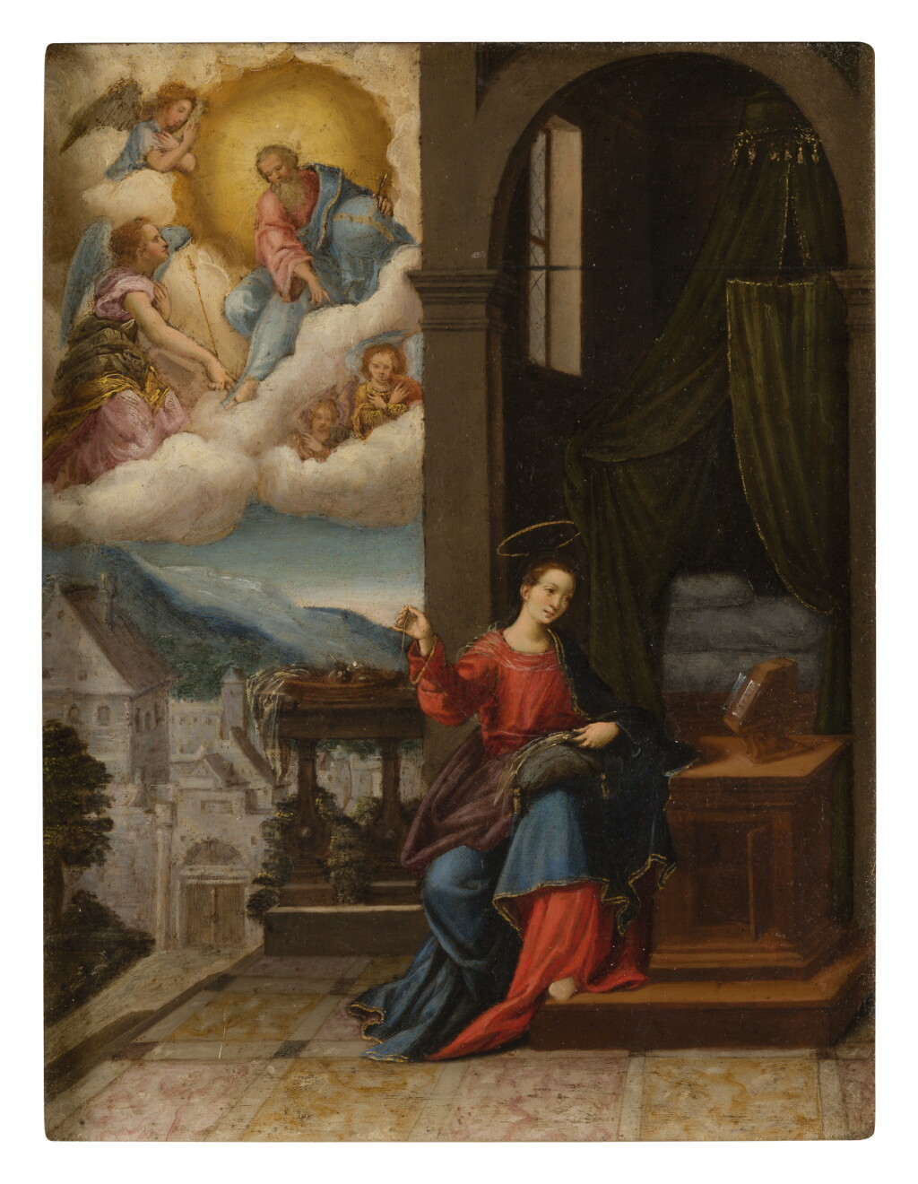 View full screen - View 1 of Lot 28. ATTRIBUTED TO PIETER LISAERT | THE ANNUNCIATION.