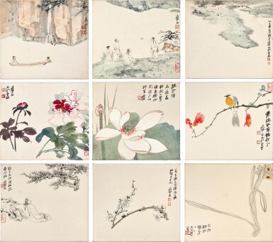 View full screen - View 1 of Lot 3044. 張大千 花鳥山水人物 | Chang Dai-chien, Various Subjects.