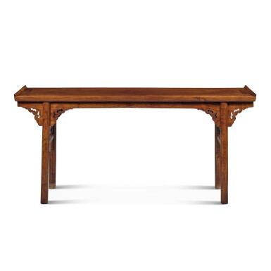 View full screen - View 1 of Lot 273. A rare 'huanghuali' recessed leg table (Qiaotou'an), 16th-17th Century.