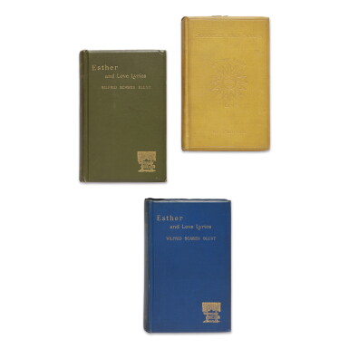 View full screen - View 1 of Lot 8. BLUNT, WILFRID SCAWEN | A Group of Three First Editions — The Margaret Talbot Copies.