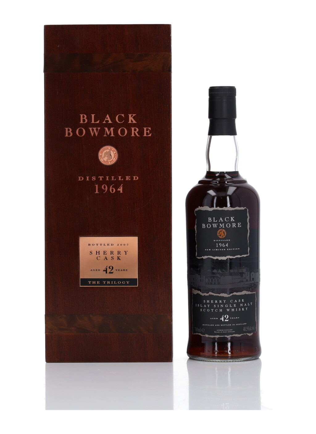 View full screen - View 1 of Lot 59. Bowmore Black Sherry Cask 42 Year Old 40.5 abv 1964 (1 Bottle 70cl).