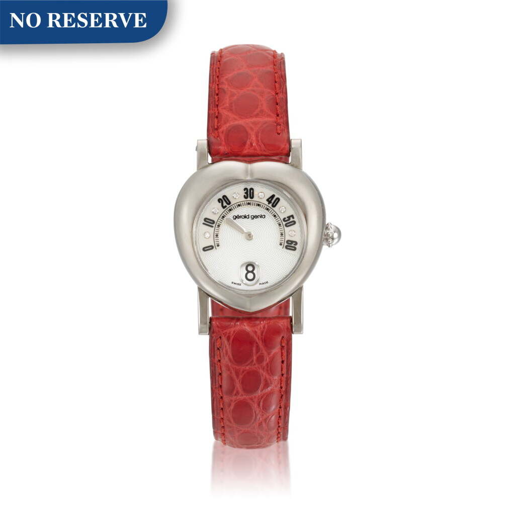 View full screen - View 1 of Lot 86. GGM 39 White Gold, Mother-Of-Pearl And Diamond-Set Wristwatch Circa 1990.
