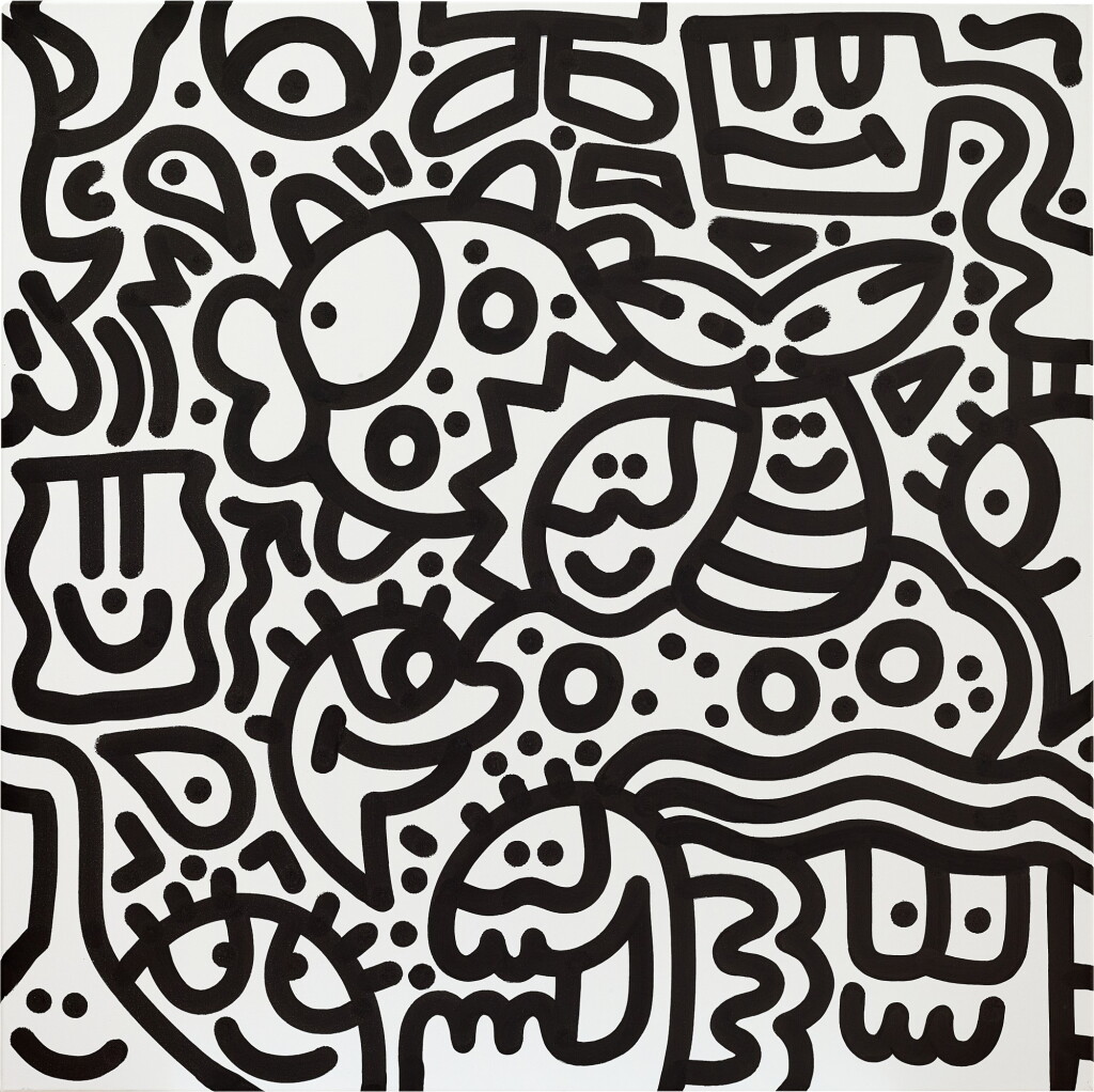 View full screen - View 1 of Lot 161. Mr Doodle | Black & White #30 黑白#30.