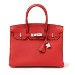 Rouge Casaque and Rouge H Togo Verso Birkin 30 Palladium Hardware, 2020