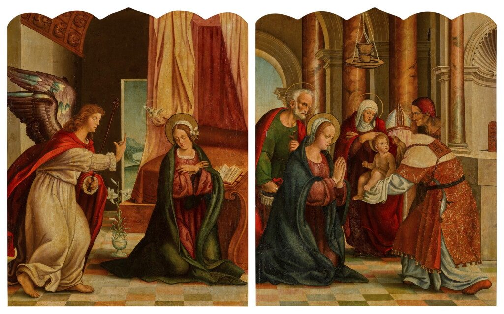 View full screen - View 1 of Lot 190. The Annunciation; and The Presentation in the Temple.