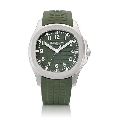 View full screen - View 1 of Lot 2345. Aquanaut, Reference 5168 | A white gold wristwatch with date, Circa 2020 | 百達翡麗 | Aquanaut 型號5168 | 白金腕錶,備日期顯示,約2020年製.