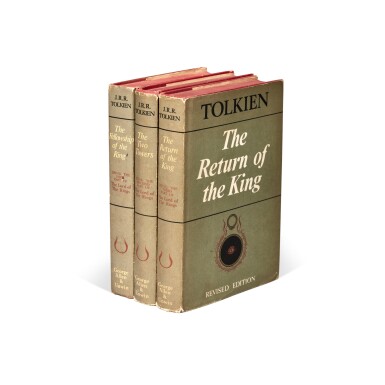 View full screen - View 1 of Lot 374. J.R.R. Tolkien | The Lord of the Rings, London, 1966-1968, inscribed by the author in Elvish.
