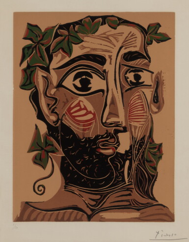 View full screen - View 1 of Lot 144. Homme barbu couronné de vigne (Bloch 1089; Baer 1310).