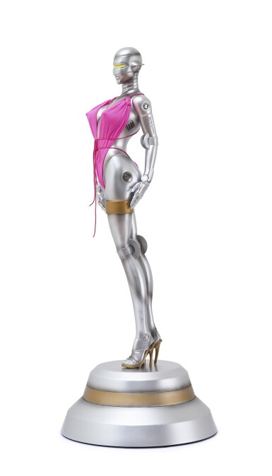 View full screen - View 1 of Lot 1095. HAJIME SORAYAMA 空山基 | SEXY ROBOT 001 IN PINK BATHING SUIT 粉紅比基尼性感機器人001.