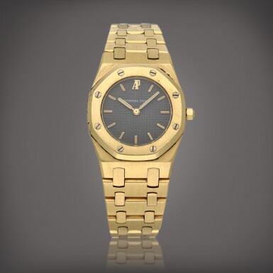 View full screen - View 1 of Lot 457. Audemars Piguet Royal Oak, Reference 6007BA | A yellow gold wristwatch with bracelet | Circa 1990.