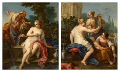 View full screen - View 1 of Lot 162. Susanna and the Elders; Bathsheba at her Bath.