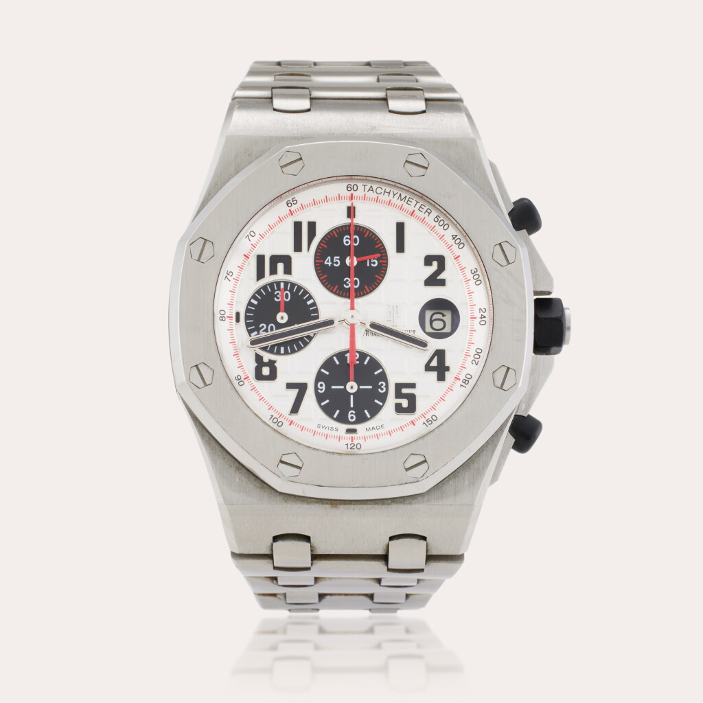 View full screen - View 1 of Lot 251. Reference 26170ST.OO.1000ST.01 Royal Oak Offshore | A stainless steel automatic chronograph wristwatch with date and bracelet, Circa 2011.