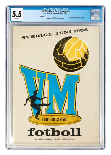View full screen - View 1 of Lot 31. 1958 World Cup Program - CGC 5.5.