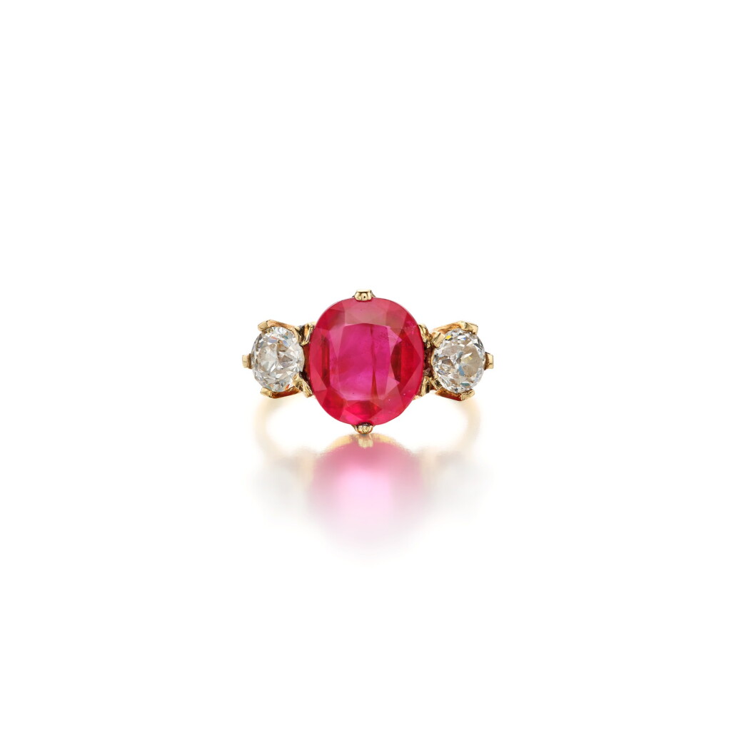 View full screen - View 1 of Lot 25. Ruby and Diamond Ring.