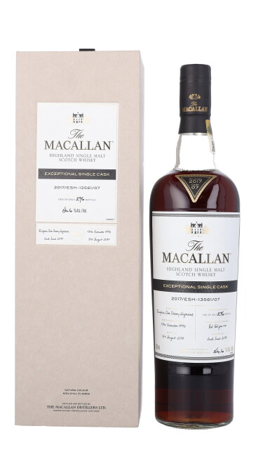 View full screen - View 1 of Lot 5137. The Macallan Exceptional Cask 2017/ESH-13561/07 54.6 abv 1996 (1 BT75).