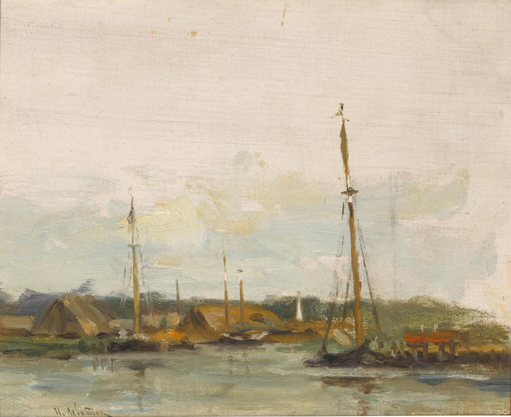 View full screen - View 1 of Lot 31. Boats on the Volga.