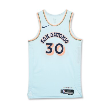 View full screen - View 1 of Lot 254. Julian Champagnie San Antonio Spurs 2024-2025 Game Worn City Edition Jersey .